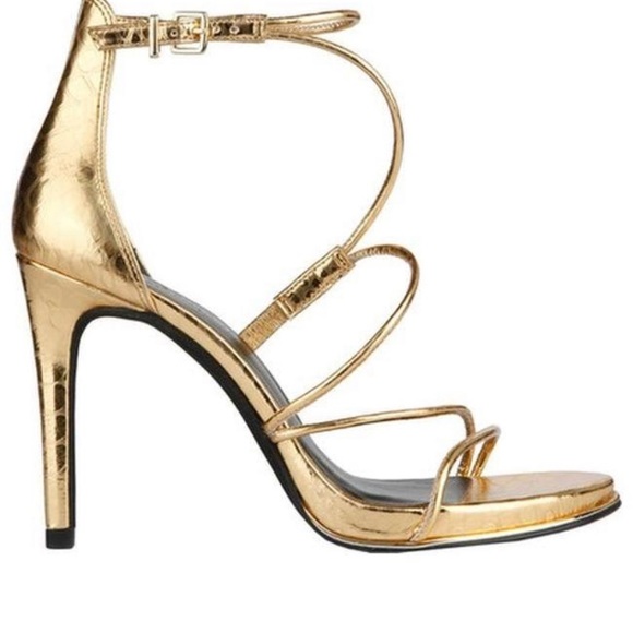 Gorgeous Kenneth Cole gold strapped heels - Picture 3 of 7